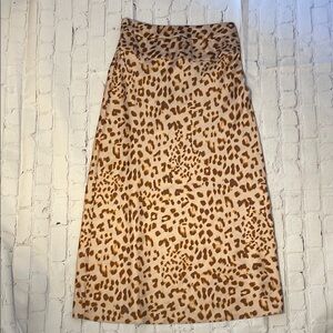 Leopard Print Midi Skirt